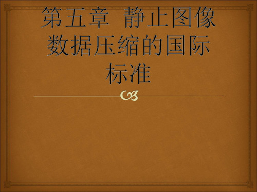 第五章 静止图像数据压缩的国际标准