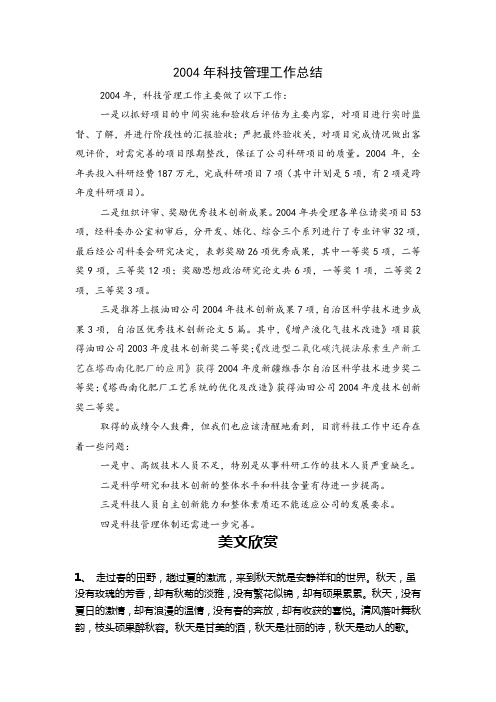 2004科技工作总结.doc