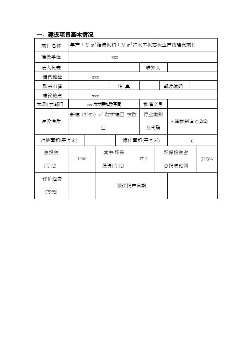 木材加工厂环评报告报批