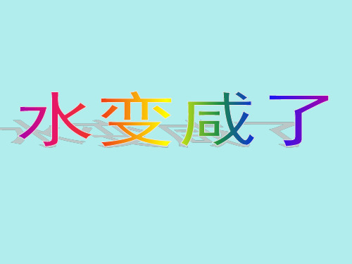 《水变咸了》课件