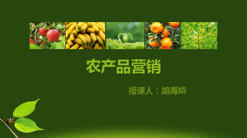 项目二农产品营销环境分析  任务四 农产品营销环境分析方法