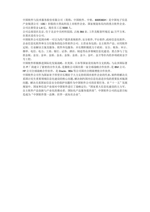 中国软件简介