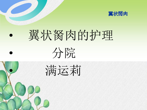 翼状胬肉护理介绍