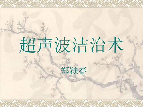 超声波洁治术(洗牙) 操作细则参考课件