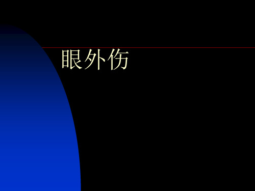 眼外伤分析PPT课件