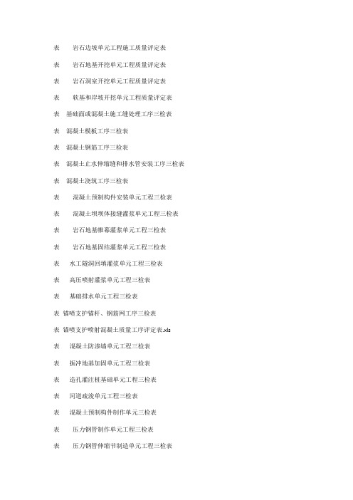 水利水电三检表最新(全)