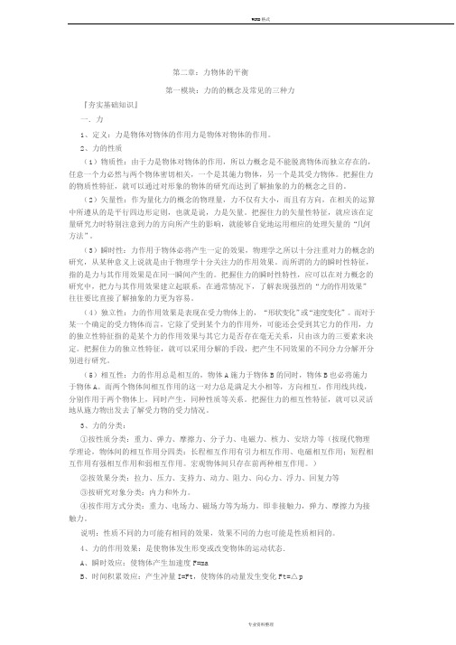 力与平衡知识点详细归纳