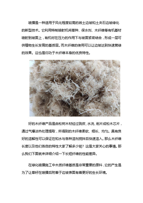 木纤维长短的性能差异介绍