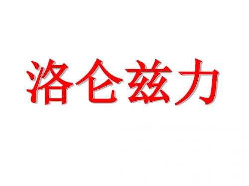 八年级物理洛仑兹力