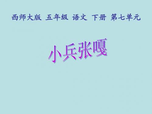 西师大版小学五年级语文下册第26课《小兵张嘎PPT课件》