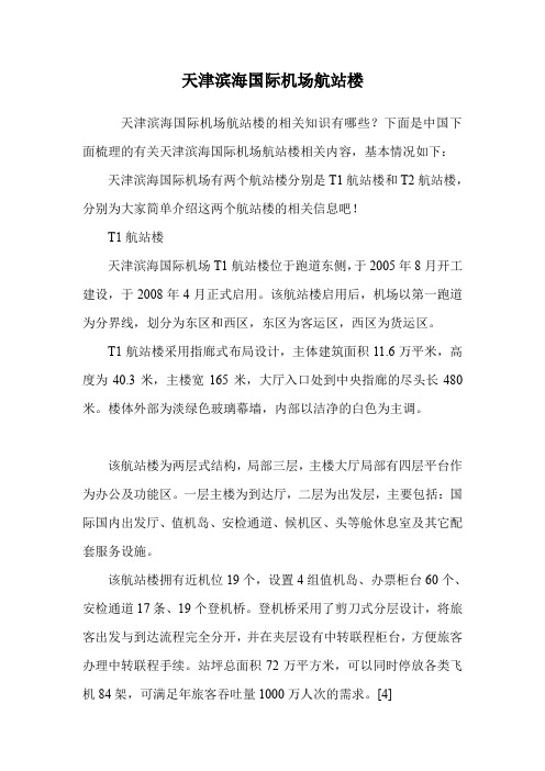 天津滨海国际机场航站楼.doc