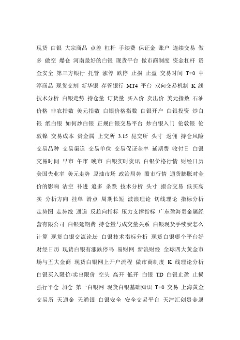 现货白银 关键词