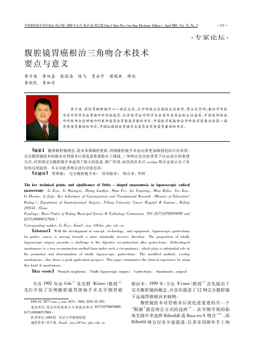 腹腔镜胃癌根治三角吻合术技术要点与意义