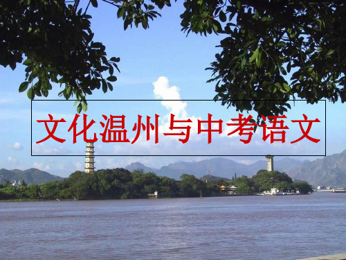 《文化温州与中考语文》ppt课件