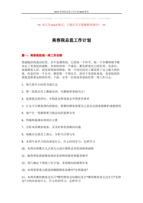 2018-美容院总监工作计划word版本 (5页)