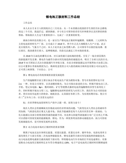 锂电池正极材料工作总结