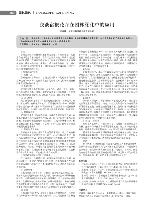 浅谈宿根花卉在园林绿化中的应用