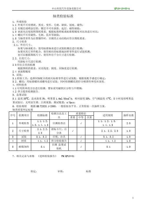 轴类检验标准