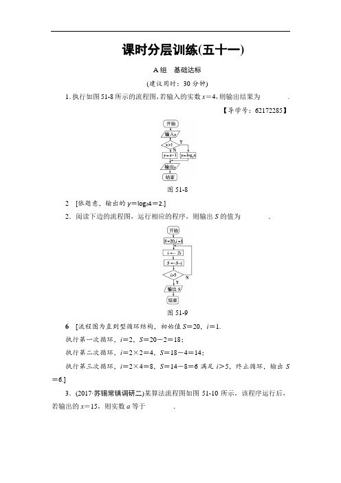 2018高考一轮江苏数学文练习第10章 第51课 课时分层训练51 含答案 精品