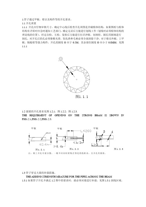 开孔要求