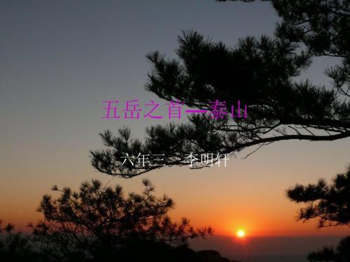 五岳之首—泰山