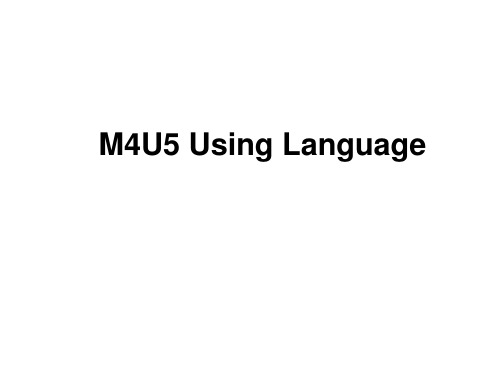 人教高中英语必修4Unit5 Using Language(共22张PPT)
