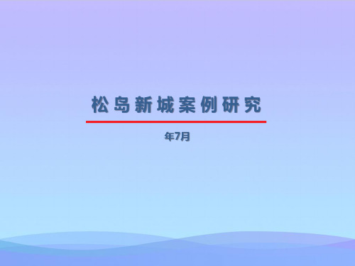 产业新城产业规划松岛新城案例研究-精品资料PPT
