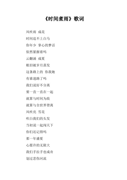 《时间煮雨》歌词