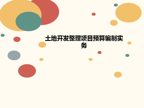 土地开发整理项目预讲义算编制实务