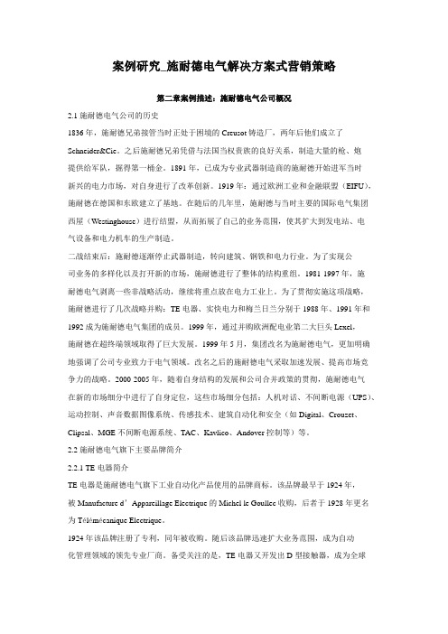案例研究_施耐德电气解决方案式营销策略
