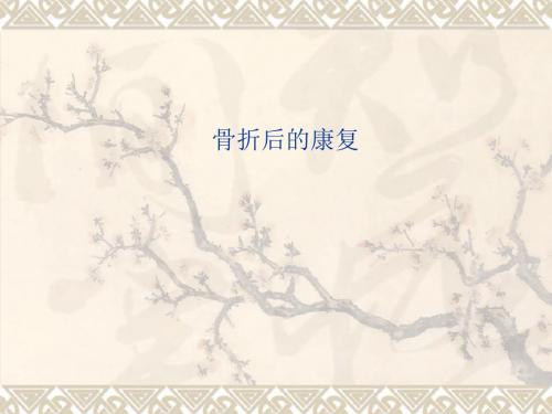 培训骨折后的康复 ppt课件