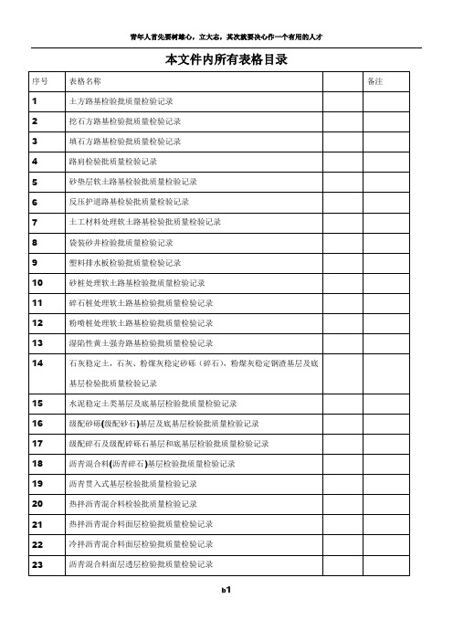 城镇道路工程(CJJ1-2008)检验批质量检验记录表格07509