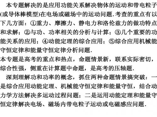 功能关系的应用