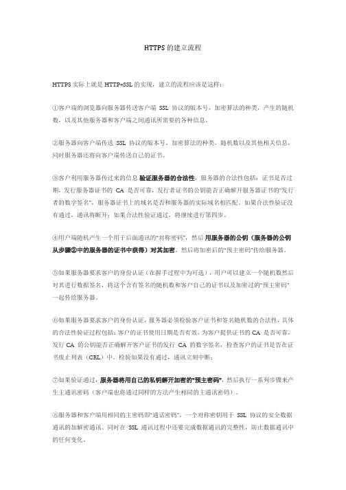HTTPS的建立流程