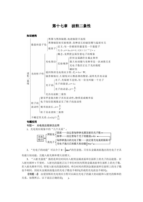 最新人教版高中物理选修3-5第十七章《波粒二象性》