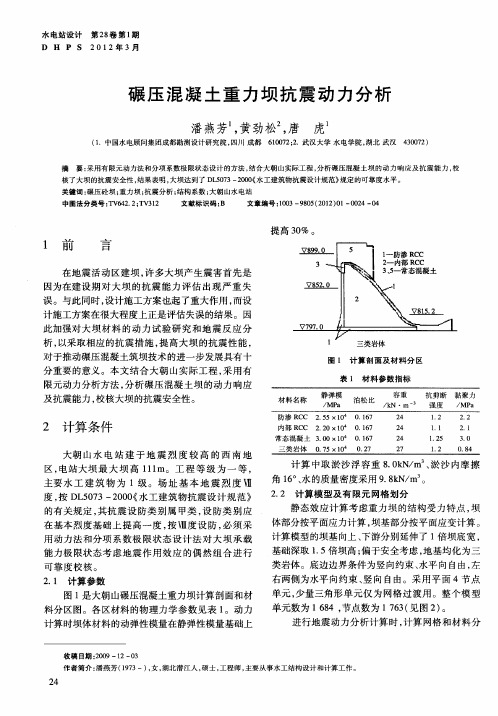 碾压混凝土重力坝抗震动力分析
