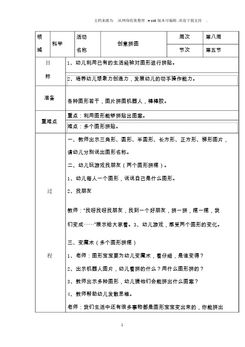 科学活动《创意拼图》
