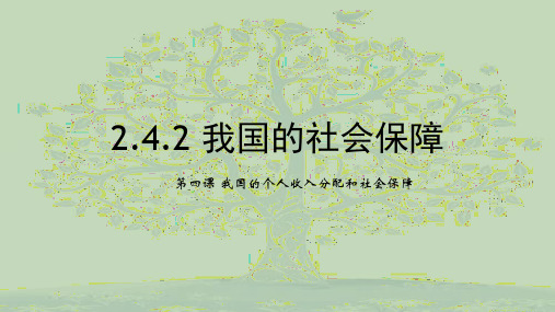 4.2 我国的社会保障 课件-【新教材】高中政治统编版(2019)必修二(共22张PPT)