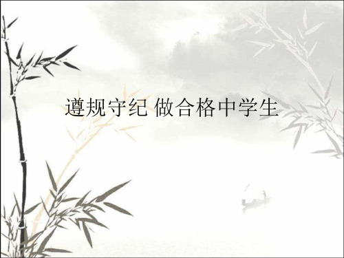 遵规守纪-做合格学生 PPT
