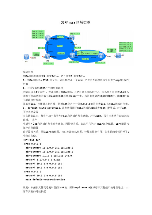 OSPF nssa区域类型