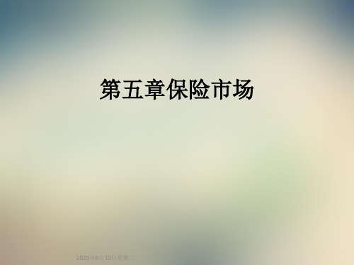 第五章保险市场