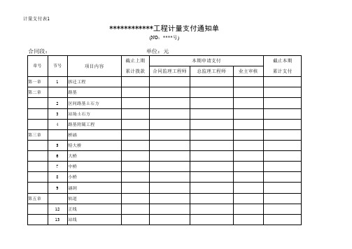 验工计价样表