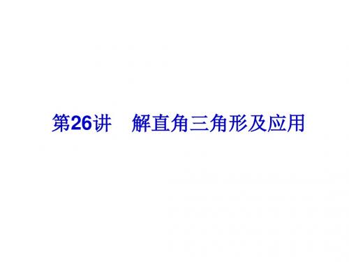 解直角三角形及应用(XR)