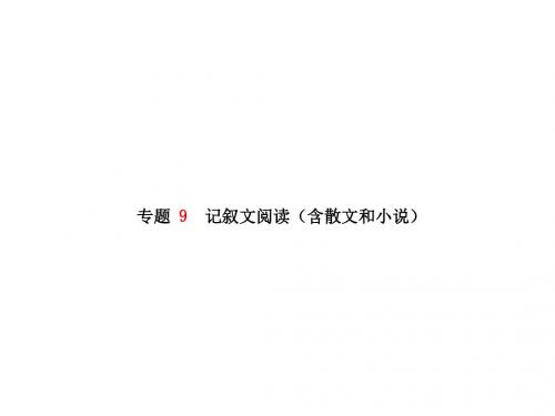 208年中考语文复习专题9  记叙文阅读(含散文和小说)