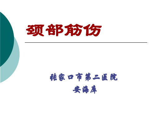 1颈部筋伤概述