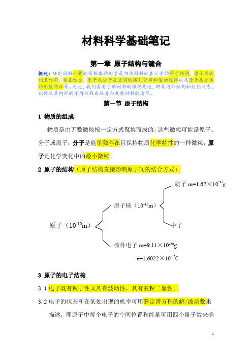 考研必备之《材料科学基础》学霸笔记