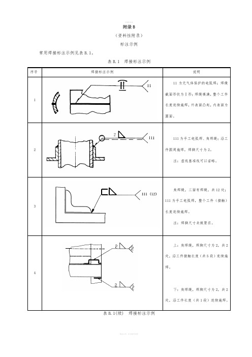 常用焊接标注示例