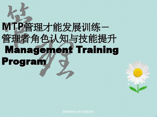 管理者角色认知与技能提升