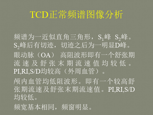 TCD检测结果分析