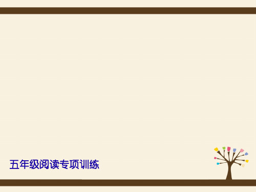 五年级阅读专项训练 ppt课件